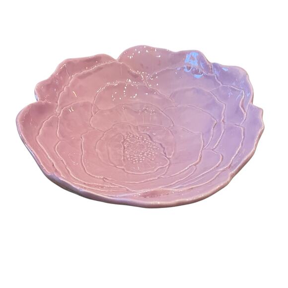 VIETRI Made In Italy Fiori Di Campo Lilac Rose Serving Bowl Floral Embossed New - Picture 3 of 16